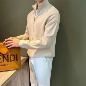 Men’s Solid Color Long Sleeve Anti-Wrinkle Knitted Cardigan Sweater Jacket