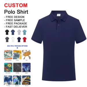 Men’s Solid Plain Dyed Knitted ODM Summer Business Casual Short Sleeve Polo Shirts