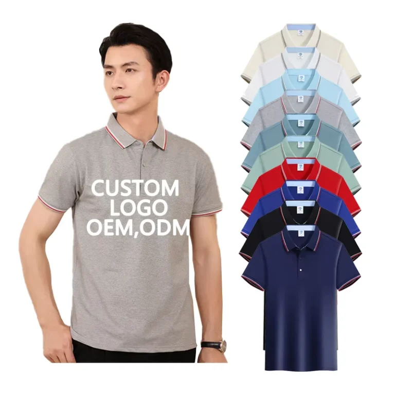Mens-Stylish-Casual-Breathable-Knitted-Embroidered-Shirt-High-Quality-Cotton-Solid-Color-Turn-Down-Collar-Short-Sleeve-Supports