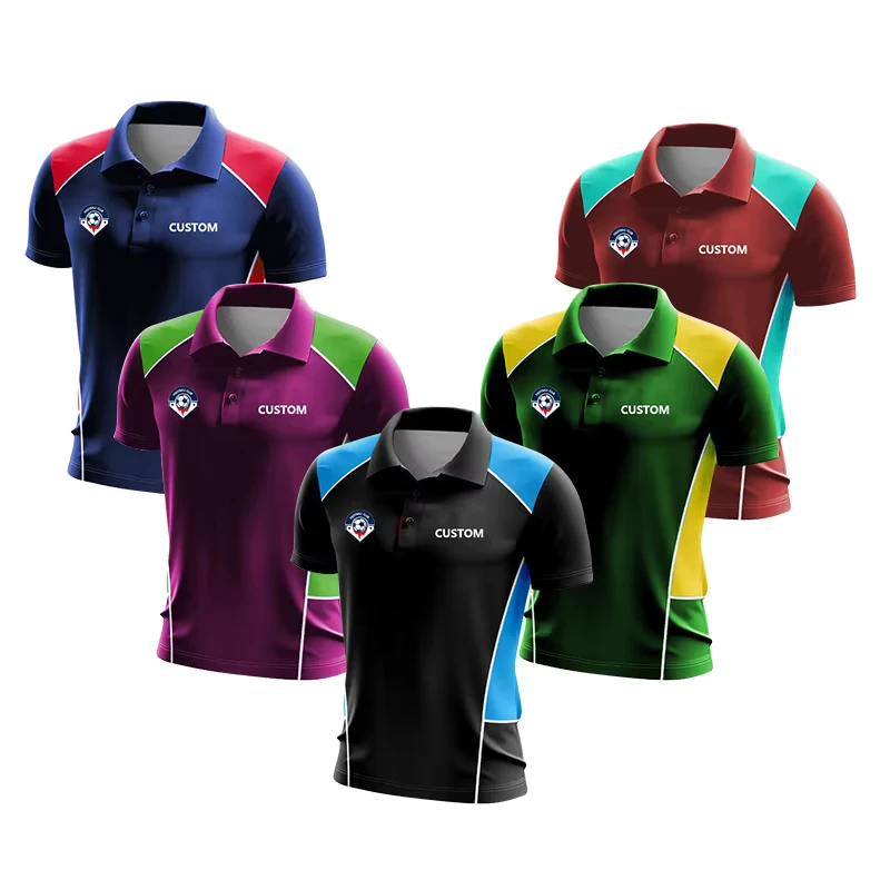 Men's Sublimated Quick-Dry Golf Polo Shirt Regular Fit Custom Club Name