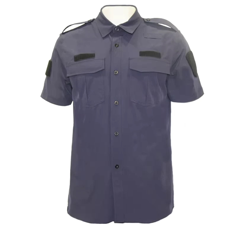 Men's Summer Aviation Uniform Captain's Work Shirt White Short Sleeve Pilot Cadet Work Uniform Shirt