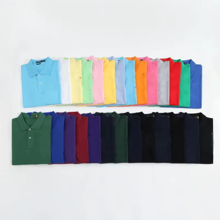 Mens-Summer-Polo-Shirt-100-Cotton-Casual-Golf-T-shirt-with-Embroidered-Design-Solid