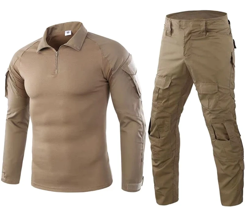 Men's Tactical Combat Shirt and Pants Camouflage Paintball Suit