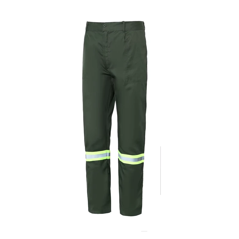 Mens Two Tone High Visibility Lime Reflective Safety Pants