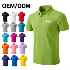 Men’s Uniform Embroidered Polo Shirt Business Golf Cotton Workwear