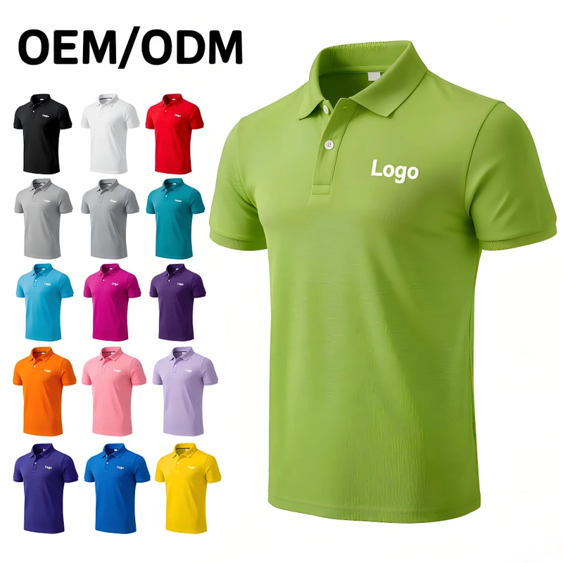 Men's Uniform Embroidered Polo Shirt Business Golf Cotton Workwear