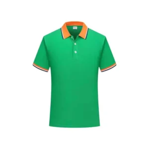 Men’s Unisex Cotton Polo Shirt Custom Logo Print Blank Green 100% Cotton 200gsm