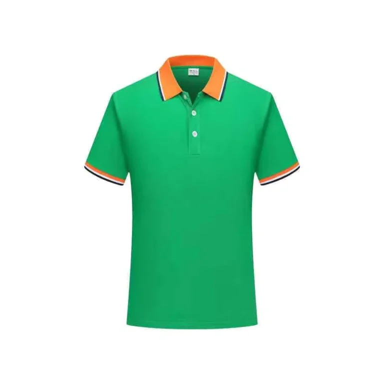 Mens-Unisex-Cotton-Polo-Shirt-Custom-Logo-Print-Blank-Green-100-Cotton-200gsm