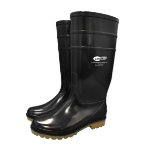 Men’s Waterproof and Anti slip Industrial High Tube PVC Outdoor Work Safety Rubber Shoes