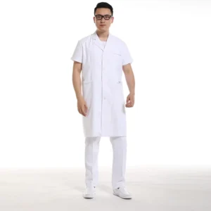 Men’s White Doctor Lab Coat and Gown for Dental and Hospital Uniforms