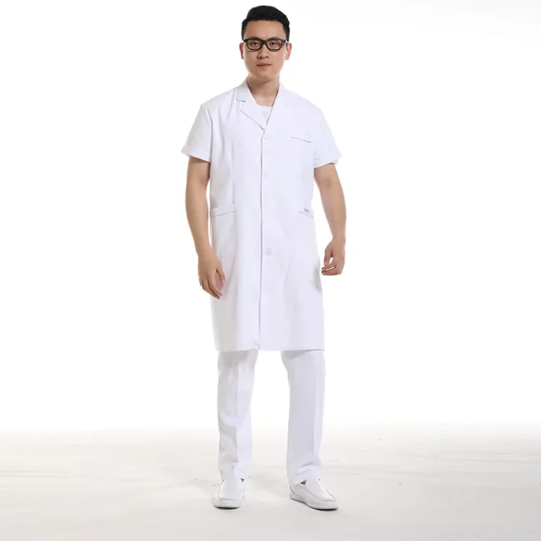 Mens-White-Doctor-Lab-Coat-and-Gown-for-Dental-and-Hospital-Uniforms