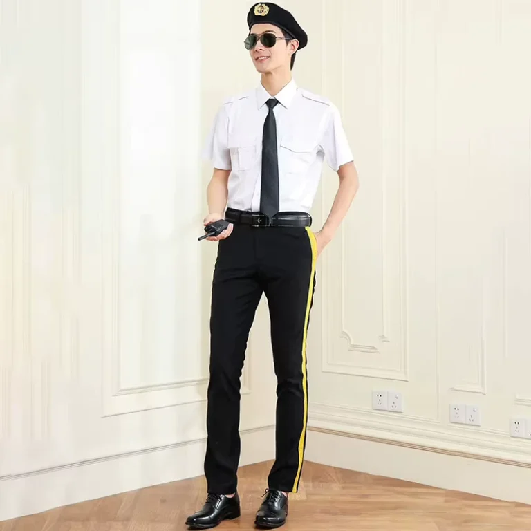 Mens-White-Epaulet-Pilot-Aviation-Uniform-Shirt-Manufactured-for-Airline-Use
