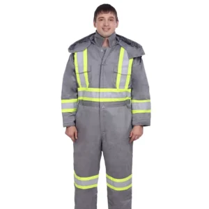 Men’s Winter FR Coverall Workwear Protective High Visibility Cotton Flame Retardant Overall