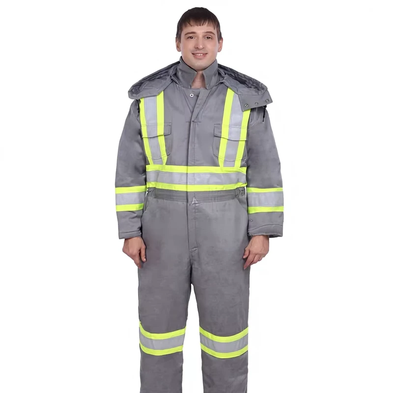 Men's Winter FR Coverall Workwear Protective High Visibility Cotton Flame Retardant Overall