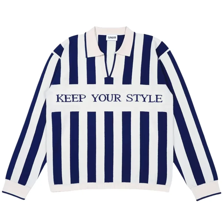 Mens-Winter-Jacquard-Pattern-Striped-Knit-Sweater-Polo-Shirt