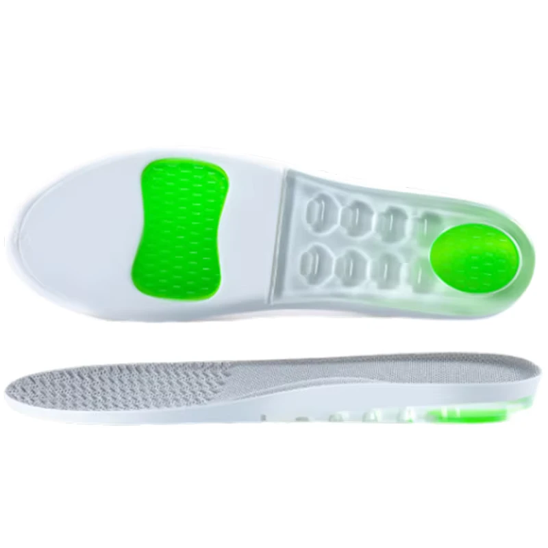 Men's Women's PU Material Comfort Sports Insoles U Shape 4D Foot Protection Invisible Non Tiring Height Increase Pad