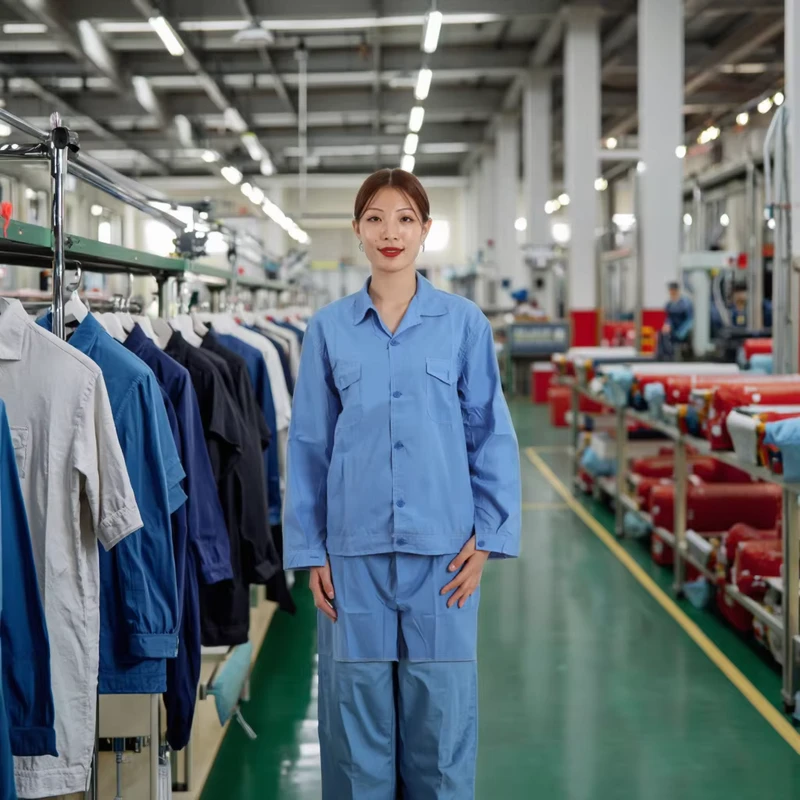 Men's Women's Summer Work Clothes Long Sleeved Breathable Cotton Labor Protection Suit Washable Factory Workwear Embossed