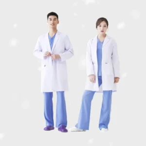Men’s Women’s White Polyester Cotton Woven Lab Coat Long Sleeve Premium Quality Hospital Uniforms OEM