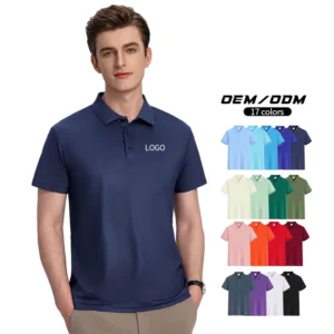 Men’s Work Polo Shirts with Customized Printing Embroidered logo Cotton Polyester Uniform Golf t Shirts
