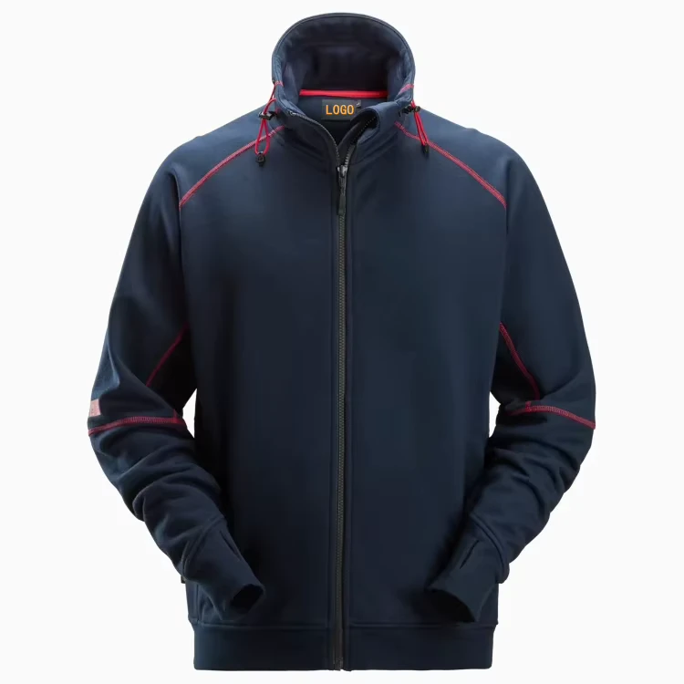 Men's Workwear FR Work Clothing Jacket Durable Arc flash Safety Protection Class 2 Arc Full Zip Sweater