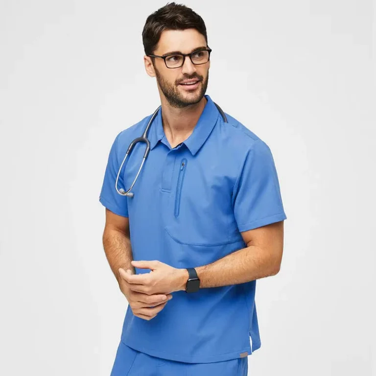 Mens-Woven-Rayon-Spandex-Surgical-Scrub-Set-with-Seamless-Fusing-and-Custom-Logo