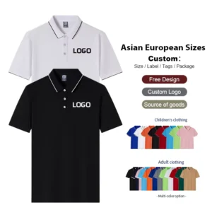 Men’s and Kids’ Blank Polo Shirt, Custom Embroidery and Print, Company Workwear