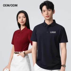 Men’s and Unisex Golf Polo Shirt with Embroidered Logo and Screen-Printed Design