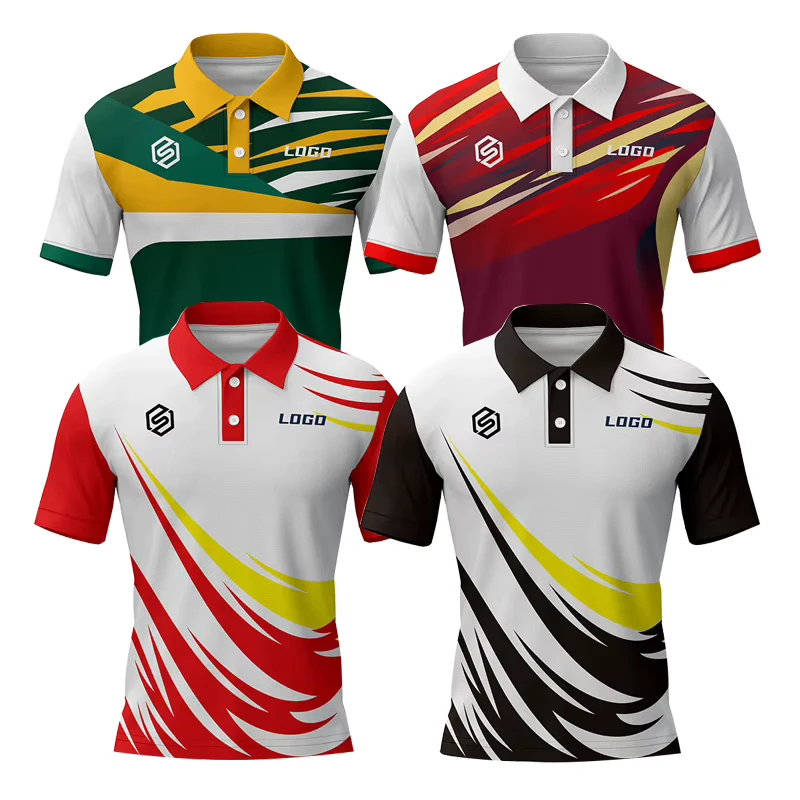 Men's and Women's Polyester Golf Polo Shirt Sublimation Printed Sport Casual Work Shirt