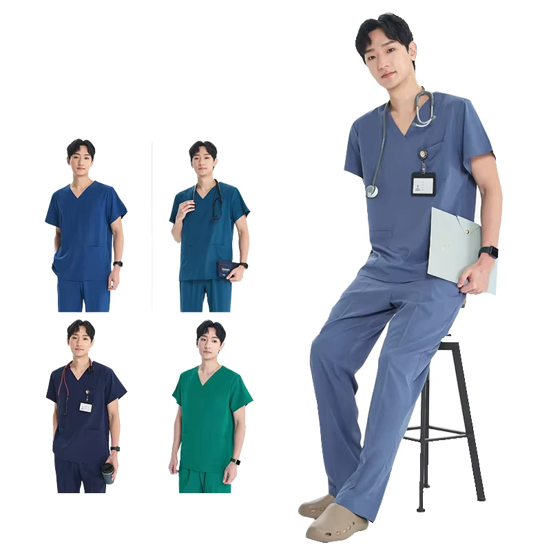 Men's and Women's Waterproof Medical Scrub Set for Hospital and Nursing