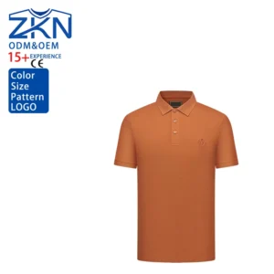 Men’s for Shirt Custom Logo High quality 100% Cotton Knitted Smart Casual Short Sleeve Breathable Comfortable