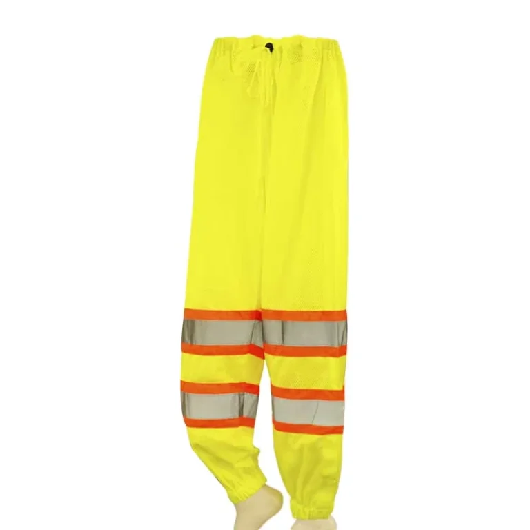 Mesh-Cloth-Long-Pants-Fluorescent-High-Visibility-Breathability-Overalls-Yellow-Reflective-Workwear-Safety-Hi-Vis-Pants