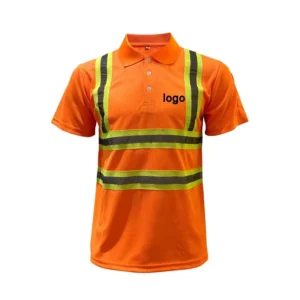 Mesh Short Sleeve Workwear Quick Dry Hi Vis Roadway Safety Shirts Security Construction Reflective Uniform Polo Shirt