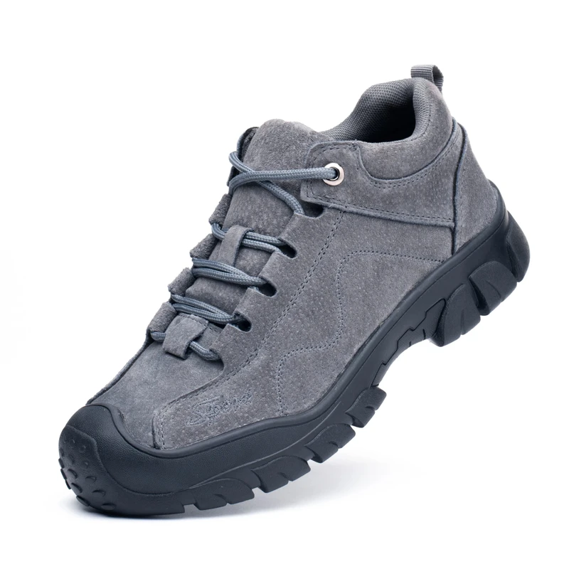 Microfiber Leather Anti-Impact Anti-Puncture Work Shoes Waterproof Wear-Resistant Steel-Toe Safety Shoes for Industrial Use