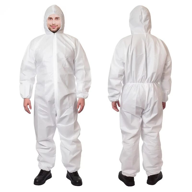 Microporous Coveralls Isolation Suits Type 5 6 Resistant to Penetration of Low Hazard Chemicals