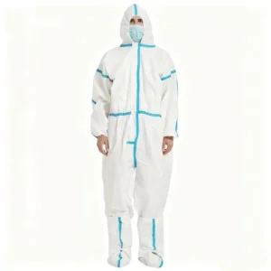 Microporous Nonwoven Disposable Protective Coveralls for Adults PP PE Breathable Hood Boot Visits Medical Gown for Factory EOS