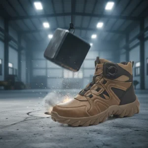 Mid top Safety Shoes S3 SRC Steel Toe Anti Slip Waterproof Work Boots with Rotating Fit System for Construction Workers