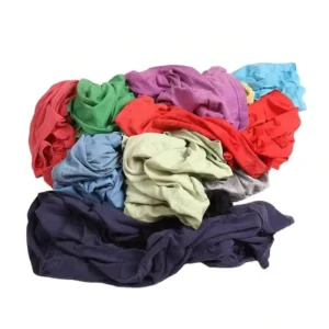 Mixed Color 100% Cotton T Shirt Rags Soft & Water Oil Absorbent Industrial Cleaning Wipes