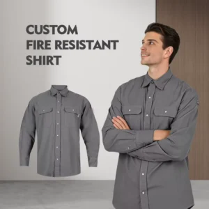 Modacrylic NFPA 2112 Fire Resistant Workwear Safety Clothing Flame Retardant Long Sleeve Work Wear FR Shirt