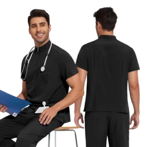 Model 42108 Unisex Zipper-Collar Medical Scrub Set Nurse Hospital Uniform