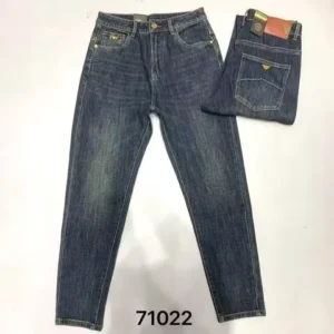 Model WQK003 Size 29-36 Plus-Size Long-Length Men’s Denim Blue Jogger Jeans
