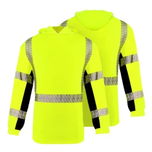 Multi Color Bird Eye Heat Transfer Reflective T Shirt Long Sleeve Hooded Reflective Safety T Shirt