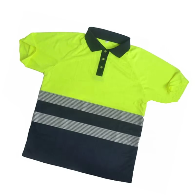 Multi Color Short Sleeve High Visibility Reflective Shirt Hi Vis Polo Reflective T shirts