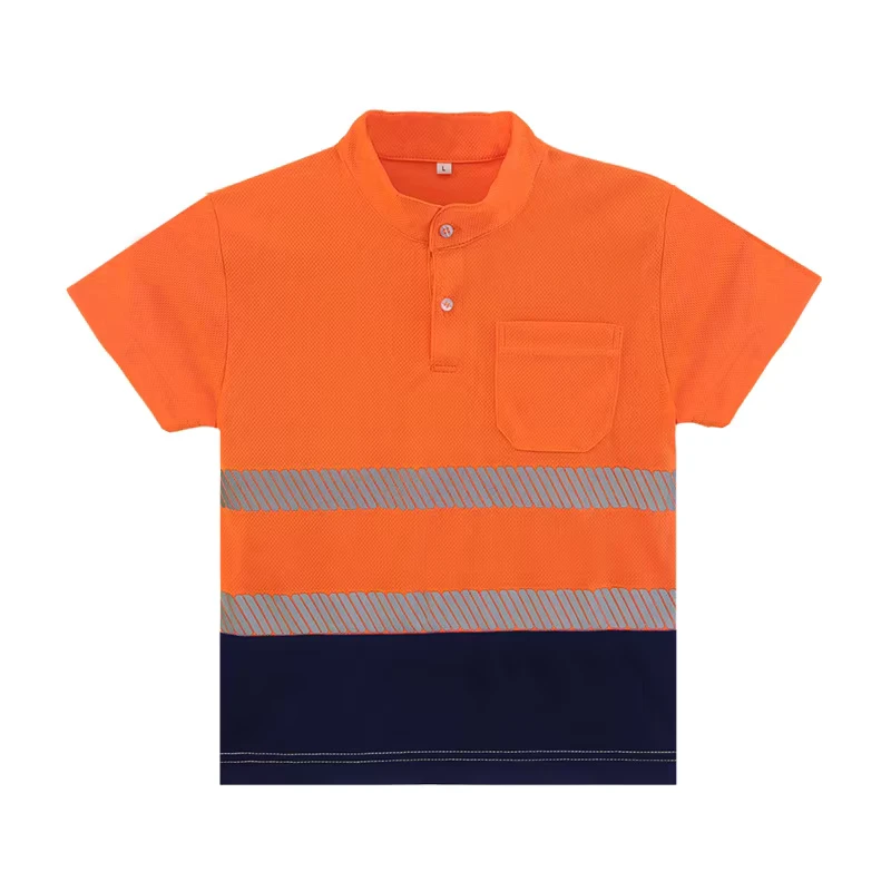 Multi Color Short Sleeve High Visibility Reflective Shirt Hi Vis Polo Reflective T shirts