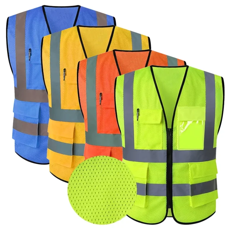 Multi-Pocket-Breathable-Mesh-Hi-Vis-Reflective-Safety-Vest-for-Construction-and-Security