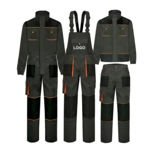 Multi-Pocket Breathable Work Jumpsuit for Men’s Automotive Maintenance with Printed Logo
