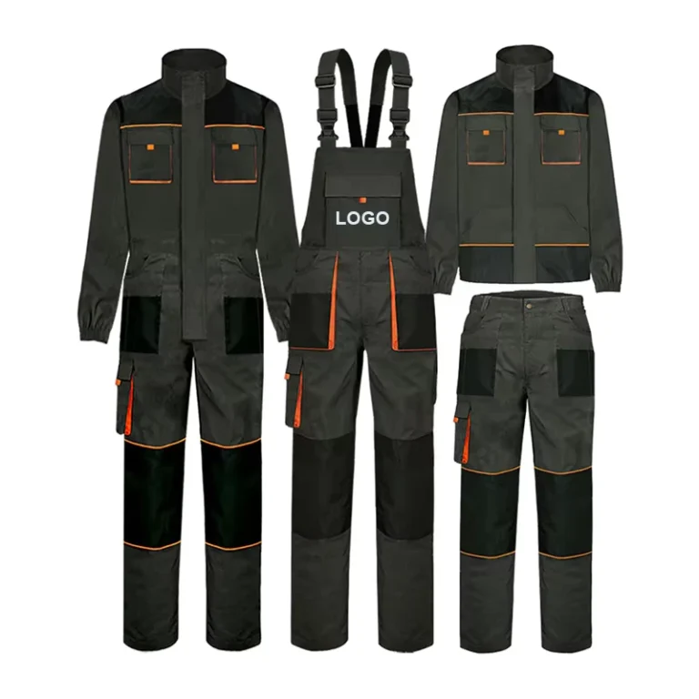 Multi-Pocket-Breathable-Work-Jumpsuit-for-Mens-Automotive-Maintenance-with-Printed-Logo
