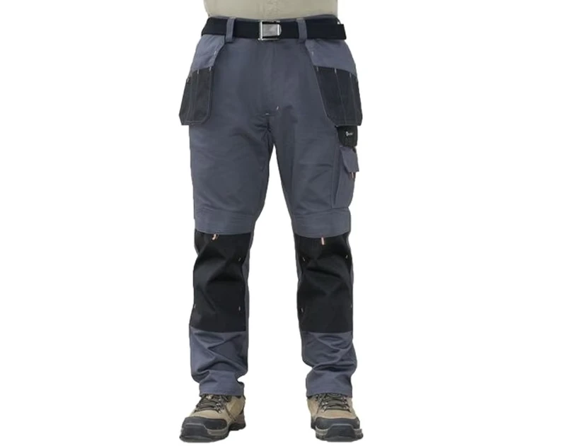 Multi-Pocket Workwear Cargo Trousers with Knee Pads
