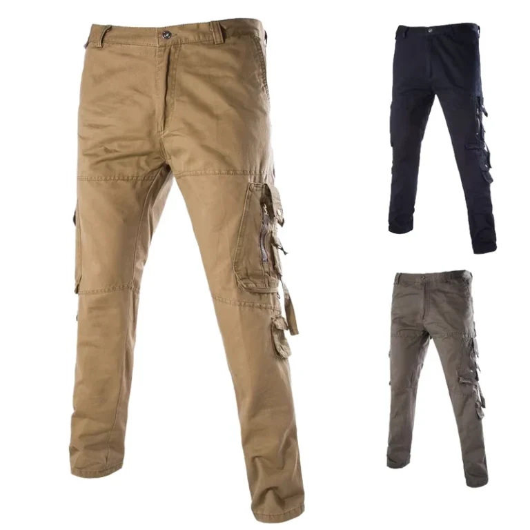 Multi-Porkage-Men-Cargo-Pants-Cotton-Blank-Streetwear-Casual-Rivets-Belt-Porkage-Straight-Cargo-Pants-for-Men