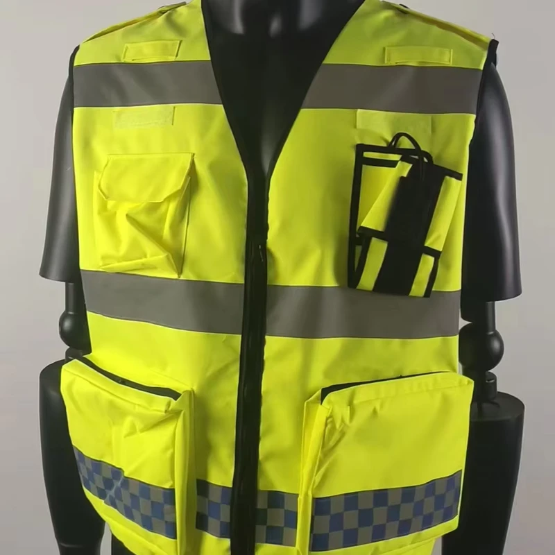 Multi-pocket Reflective Safety Clothing High Visibility Jacket Construction Work Uniform Reflective Safety Vest with Logo