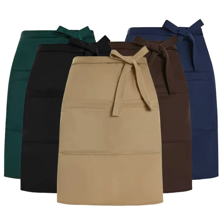 Multi-purpose-Mid-waist-Apron-Made-From-Durable-and-Breathable-Fabric-Perfect-for-Waiters-Bakers-and-Supermarket-Staff